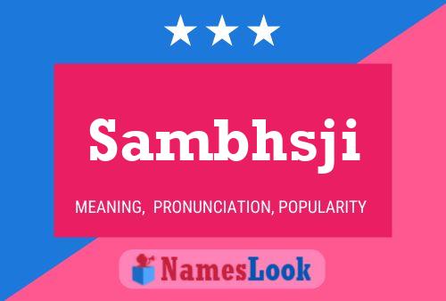 Sambhsji Name Poster