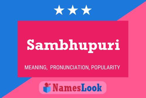 Sambhupuri Name Poster