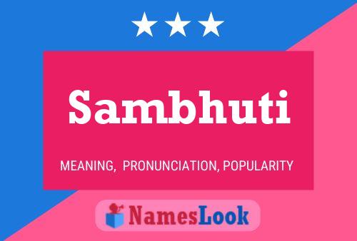 Sambhuti Name Poster