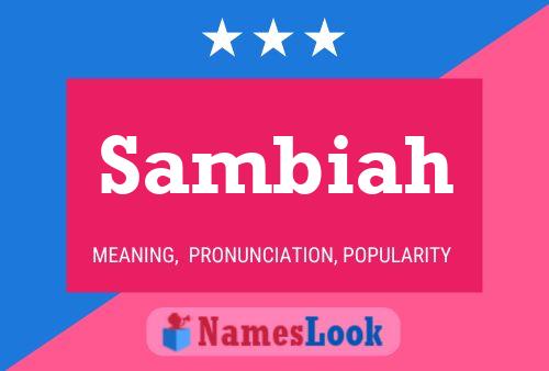 Sambiah Name Poster