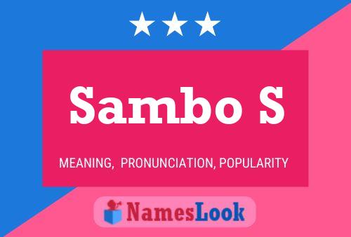 Sambo S Name Poster