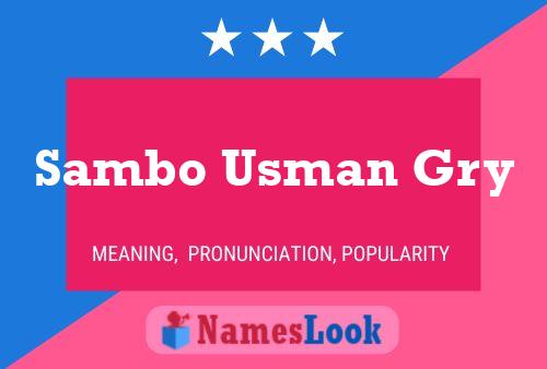 Sambo Usman Gry Name Poster