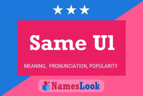 Same Ul Name Poster