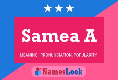 Samea A Name Poster