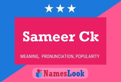 Sameer Ck Name Poster