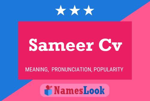 Sameer Cv Name Poster