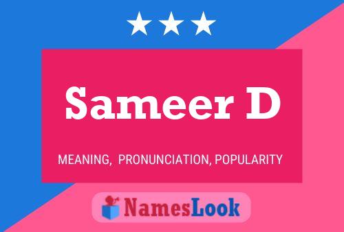 Sameer D Name Poster