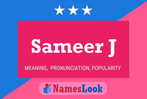 Sameer J Name Poster