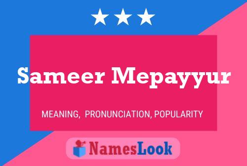 Sameer Mepayyur Name Poster