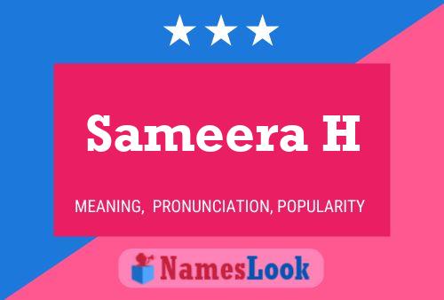 Sameera H Name Poster