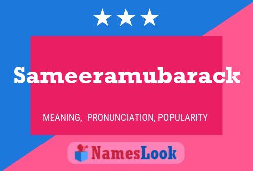 Sameeramubarack Name Poster