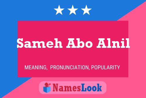 Sameh Abo Alnil Name Poster