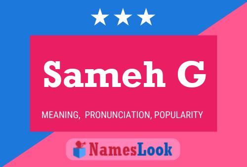 Sameh G Name Poster