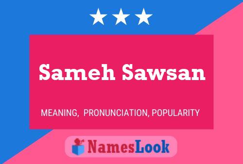 Sameh Sawsan Name Poster