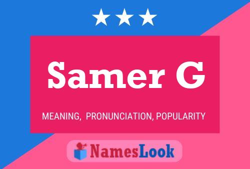 Samer G Name Poster