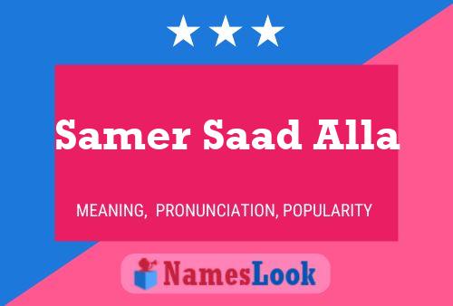 Samer Saad Alla Name Poster