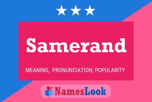 Samerand Name Poster