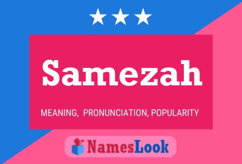 Samezah Name Poster