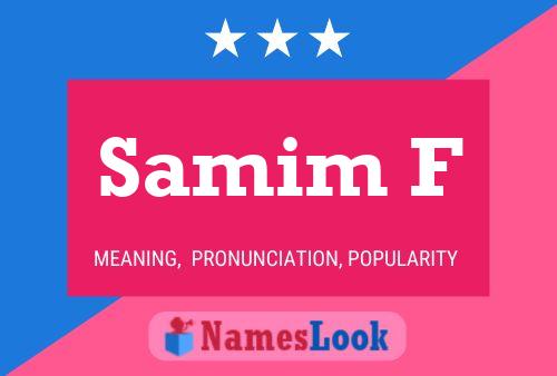 Samim F Name Poster