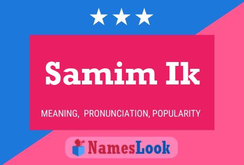 Samim Ik Name Poster