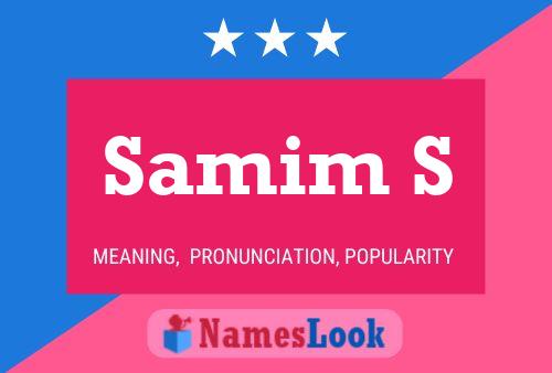 Samim S Name Poster