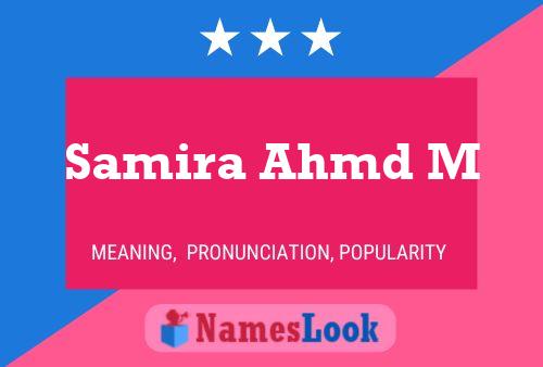 Samira Ahmd M Name Poster