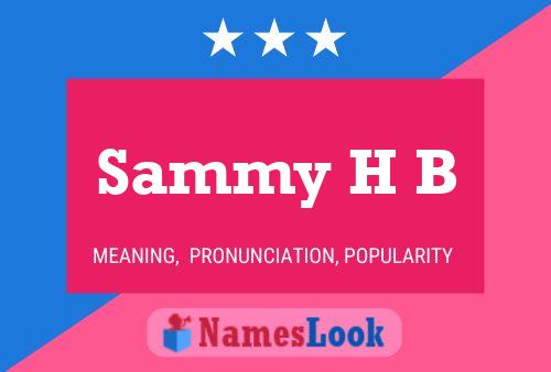 Sammy H B Name Poster