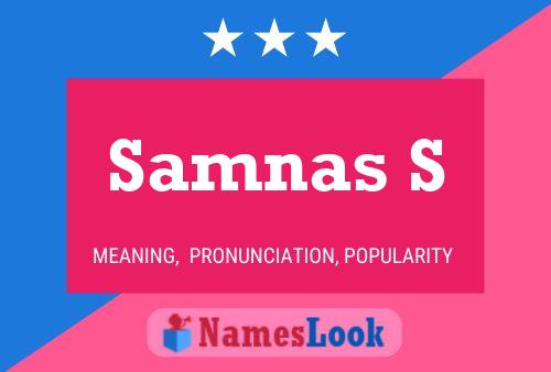 Samnas S Name Poster