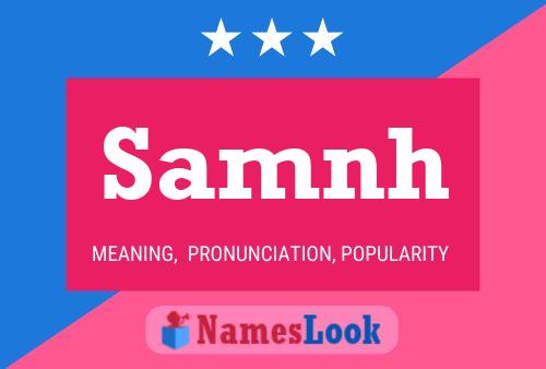 Samnh Name Poster