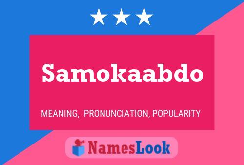 Samokaabdo Name Poster