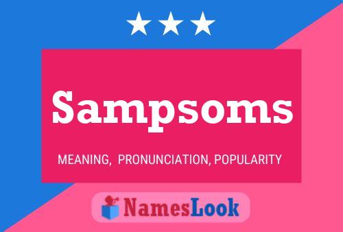 Sampsoms Name Poster