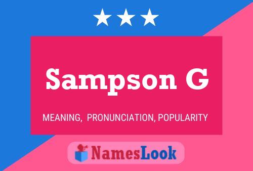 Sampson G Name Poster