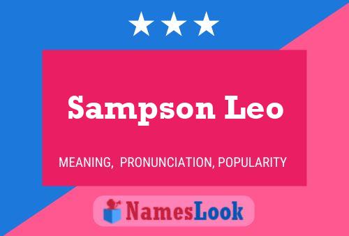 Sampson Leo Name Poster