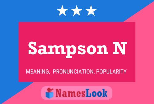 Sampson N Name Poster