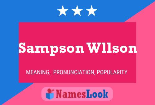 Sampson Wllson Name Poster