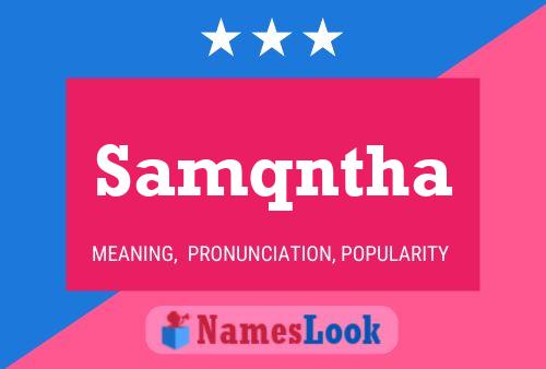 Samqntha Name Poster