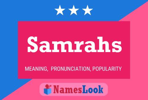 Samrahs Name Poster