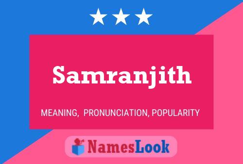 Samranjith Name Poster