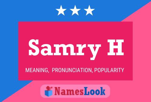 Samry H Name Poster