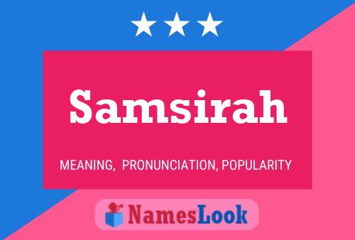 Samsirah Name Poster