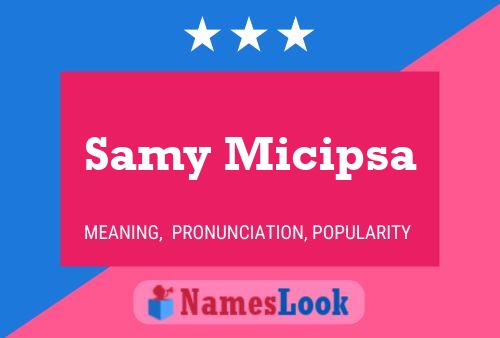 Samy Micipsa Name Poster