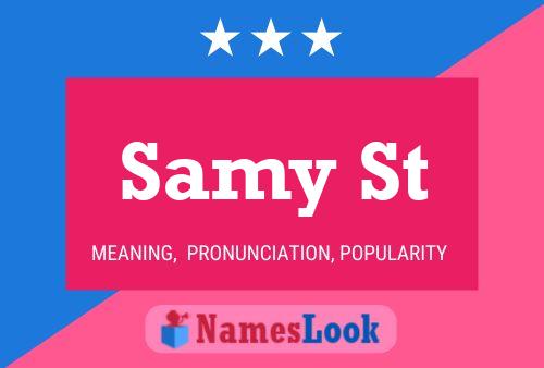 Samy St Name Poster