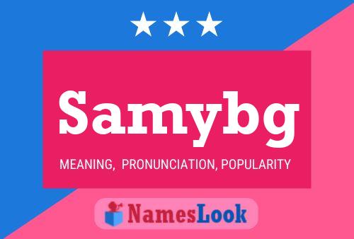 Samybg Name Poster