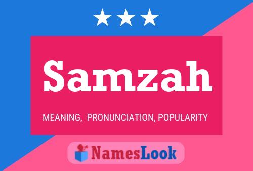 Samzah Name Poster