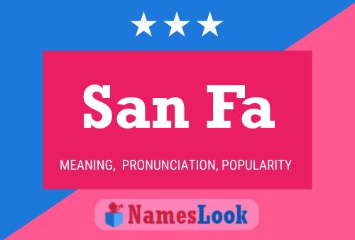 San Fa Name Poster