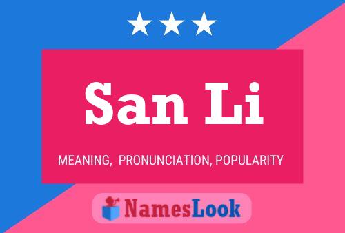 San Li Name Poster