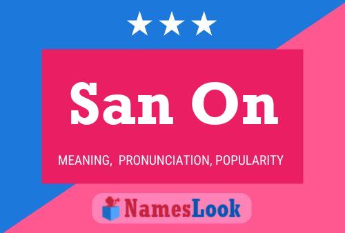 San On Name Poster