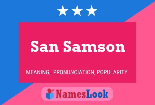 San Samson Name Poster