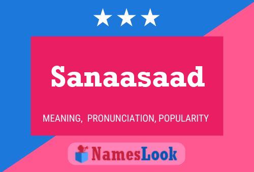 Sanaasaad Name Poster