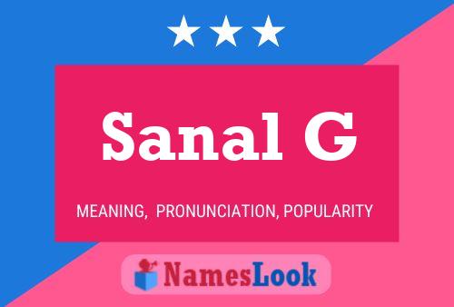 Sanal G Name Poster